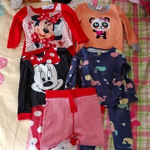 Lot of girls 18 months pajamas